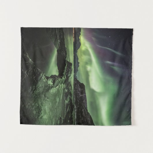 Nordlichter Norwegen Wandteppich (Vorderseite (Horizontal))