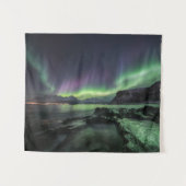 Nordlichter Norwegen Wandteppich (Vorderseite (Horizontal))