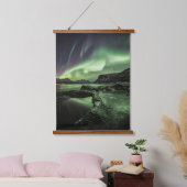Nordlichter Norwegen Wandteppich Mit Holzrahmen (Schlafzimmer)