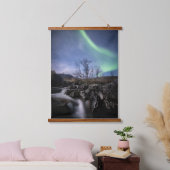 Nordlichter Norwegen Wandteppich Mit Holzrahmen (Schlafzimmer)