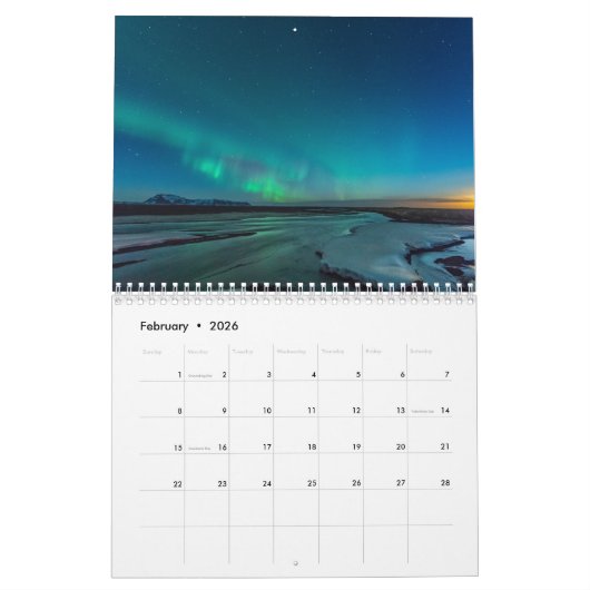 Nordlichter (Polarlichter) Kalender (Feb 2026)