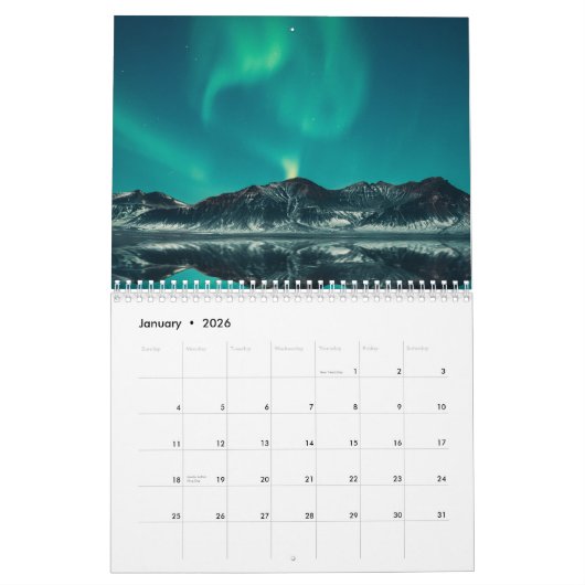 Nordlichter (Polarlichter) Kalender (Jan 2026)
