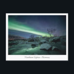 Nordlichter Postkarte<br><div class="desc">Nature Foto of the Northern Lights (Aurora borealis) in Norwegen,  Skandinavien. Foto © Sebastian Wurm.</div>