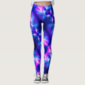 Nordlichter Rosa u. Blau - Leggings (Vorderseite)