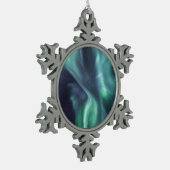 Nordlichter Schneeflocken Zinn-Ornament (Links)