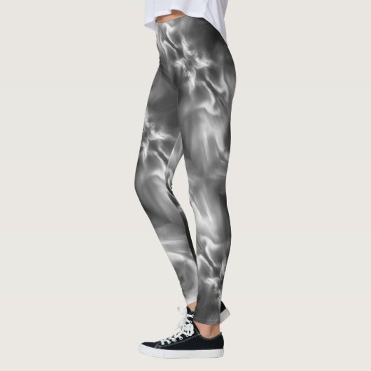 Nordlichter schwarz u. Weiß - Leggings (Links)