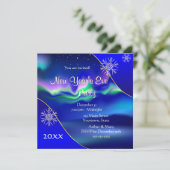 Nordlichter Silvester Party 2020 Einladung (Stehend Vorderseite)