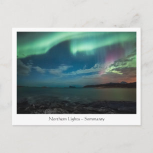 Nordlichter Sommarøy Postkarte