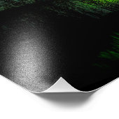 Nordlichter spiegeln sich am See wider Fotodruck (Ecke)