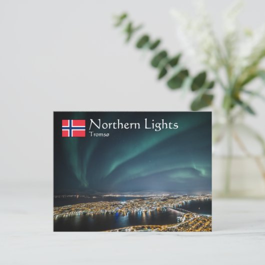 Nordlichter Tromso Postkarte (Stehend Vorderseite)