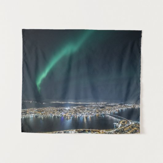 Nordlichter Tromso Wandteppich (Vorderseite (Horizontal))