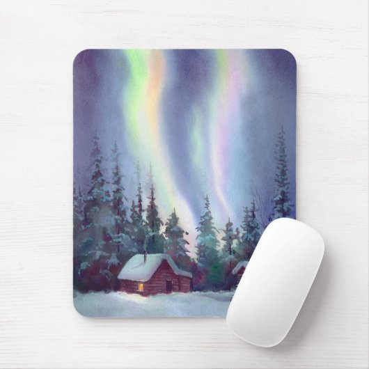 NORDlichter u. BLOCKHAUS durch SHARON SHARPE Mousepad (Mit Mouse)