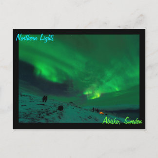 Nordlichter über Abisko Schweden Postkarte