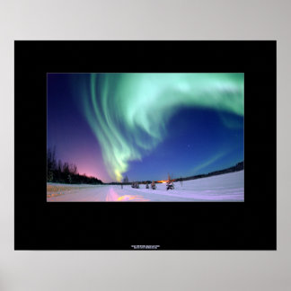 Nordlichter über dem Bärensee, Alaska-Poster Poster