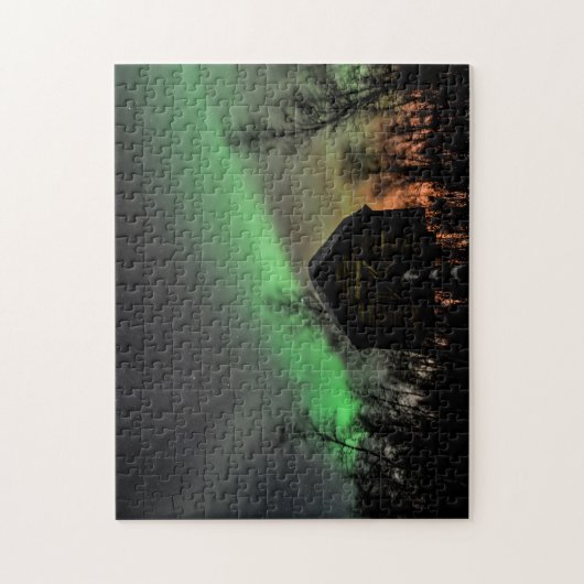 Nordlichter über einem Sami Goathi Puzzlespiel Puzzle (Vertikal)