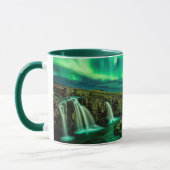 Nordlichter über Island Tasse (Links)