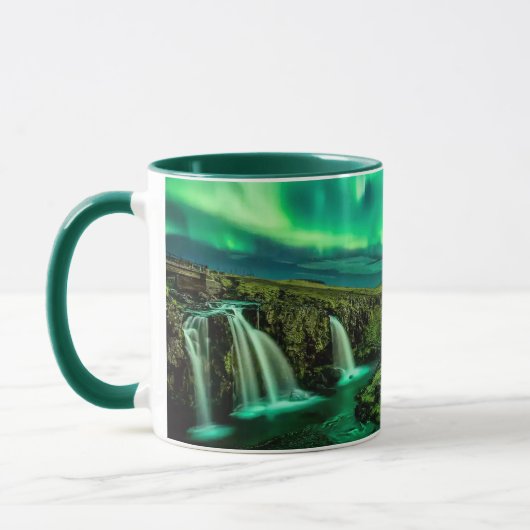 Nordlichter über Island Tasse (Links)