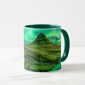 Nordlichter über Island Tasse (VorderseiteRechts)