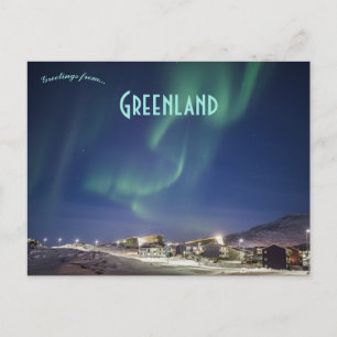 Nordlichter über Nuuk Grönland Postkarte