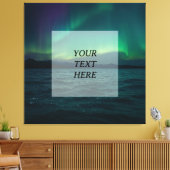 Nordlichter über Wasser - Personalisiert Landschaf Leinwanddruck (Insitu (Wohnzimmer))