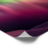 Nordlichter und Friedlicher See Poster (Ecke)