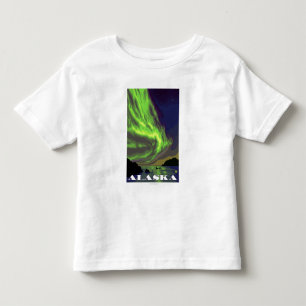 Nordlichter und Orcas-Vintage Reise Kleinkind T-shirt
