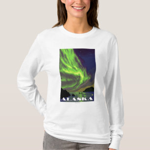 Nordlichter und Orcas-Vintage Reise T-Shirt