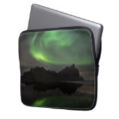 Nordlichter | Vestrahorn Beach Hofn, Island Laptopschutzhülle (Vorderseite Links)