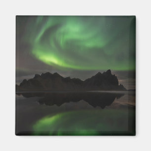 Nordlichter Vestrahorn Beach Hofn, Island Magnet