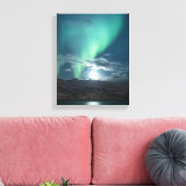 Nordlichter Vollmond Leinwanddruck (Insitu (Wohnzimmer))