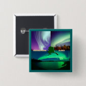Nordlichter von Alaska Collage Button (Vorne & Hinten)