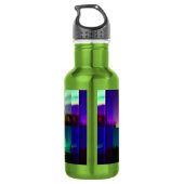 Nordlichter von Alaska Collage Edelstahlflasche (Rückseite)