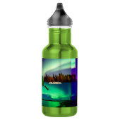 Nordlichter von Alaska Collage Edelstahlflasche (Rechts)
