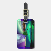 Nordlichter von Alaska Collage Gepäckanhänger (Vorderseite vertikal)