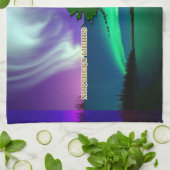 Nordlichter von Alaska Collage Handtuch (Gefaltet)