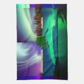 Nordlichter von Alaska Collage Handtuch (Vertikal)