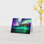 Nordlichter von Alaska Collage Karte (Gelbe Blume)