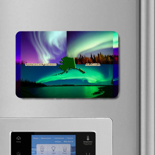Nordlichter von Alaska Collage Magnet