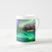 Nordlichter von Alaska Collage Porzellantasse (Vorderseite Rechts)