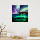 Nordlichter von Alaska Collage Poster (Küche)