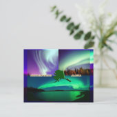 Nordlichter von Alaska Collage Postkarte (Stehend Vorderseite)