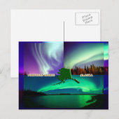 Nordlichter von Alaska Collage Postkarte (Vorne/Hinten)