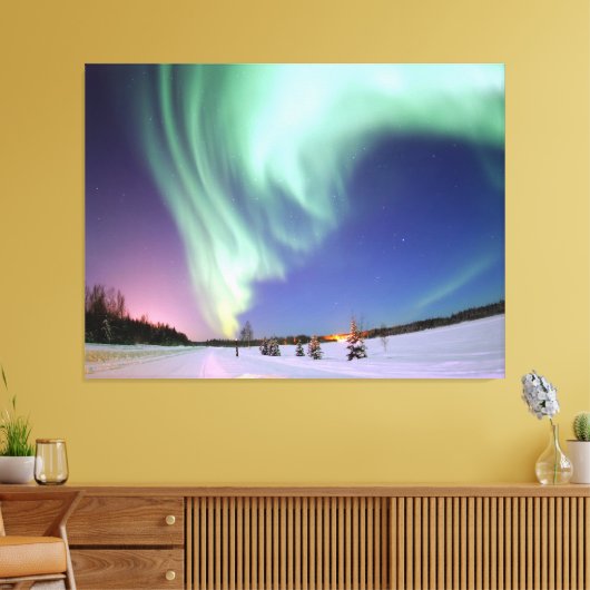 Nordlichter von Alaska Fotograf Leinwanddruck (Insitu (Wohnzimmer))