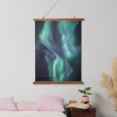 Nordlichter Wandteppich Mit Holzrahmen (Schlafzimmer)