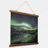 Nordlichter Wandteppich Mit Holzrahmen (Gewinkelt)