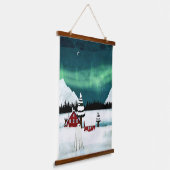 Nordlichter Wandteppich Mit Holzrahmen (Gewinkelt)