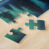 Nordlichter, Wasserfarbe Aurora Borealis Puzzle (Seite)