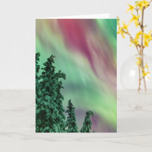 Nordlichter | Winter in Glennallen, Alaska Karte (Gelbe Blume)