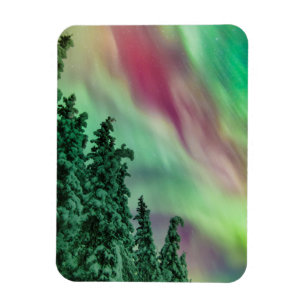 Nordlichter Winter in Glennallen, Alaska Magnet