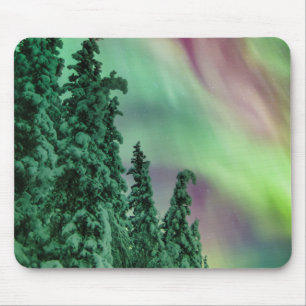 Nordlichter   Winter in Glennallen, Alaska Mousepad